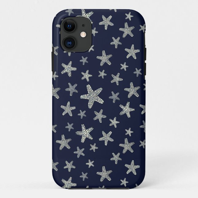 Coques Case-Mate iPhone Mer de motif d'étoiles de mer (Dos)