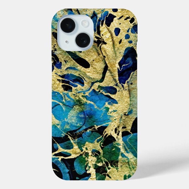 Coques Case-Mate iPhone Mer d'or - Art Abstrait (Verso)