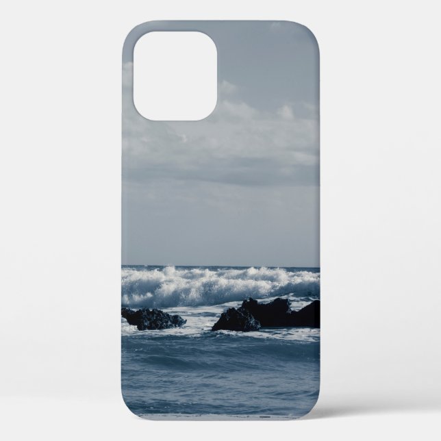 Coques Case-Mate iPhone Mer ionienne agitée par des vagues de mousse qui e (Verso)