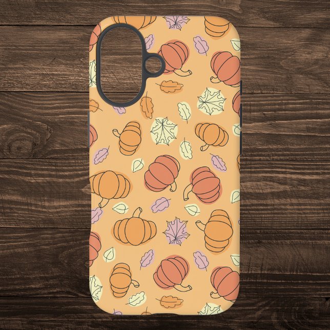 Coques Case-Mate iPhone Merci aux Citrouilles et Motifs Feuille (Créateur téléchargé)