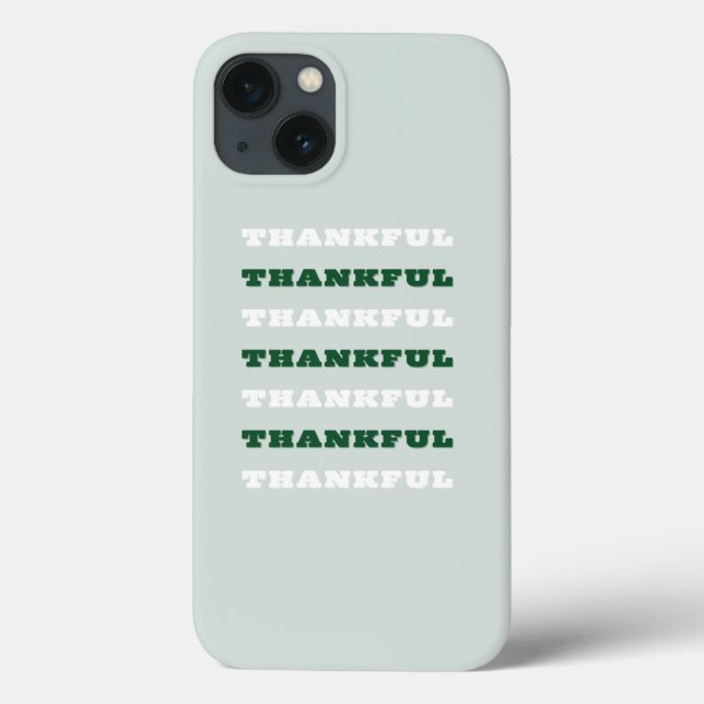 Coques Case-Mate iPhone Merci, Citation de gratitude, Vert (Verso)