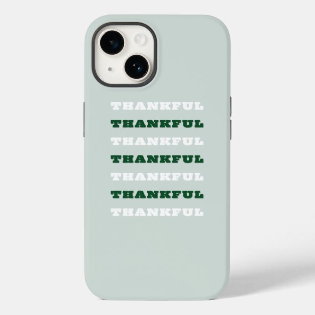 Coques Case-Mate iPhone Merci, Citation de gratitude, Vert (Verso)