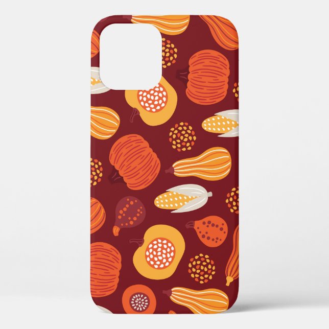 Coques Case-Mate iPhone Merci Citrouille Brown Motif sans Seamless. (Verso)