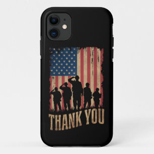 Case-Mate iPhone Case Merci Drapeau Américain de la Fête des Vétérans Vi