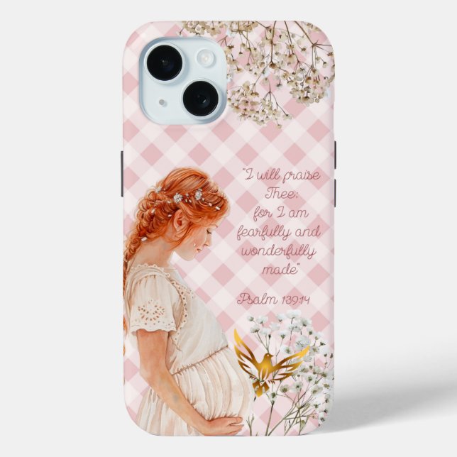 Coques Case-Mate iPhone Mère attendante à la foi branchée Plaid Colombe do (Verso)