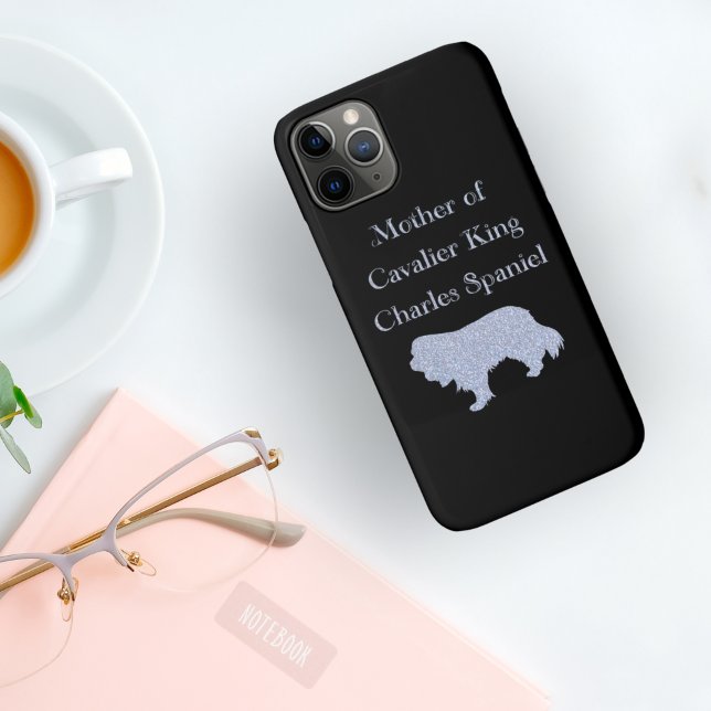 Coques Case-Mate iPhone Mère de Cavalier King Charles Spaniel Argent (Créateur téléchargé)