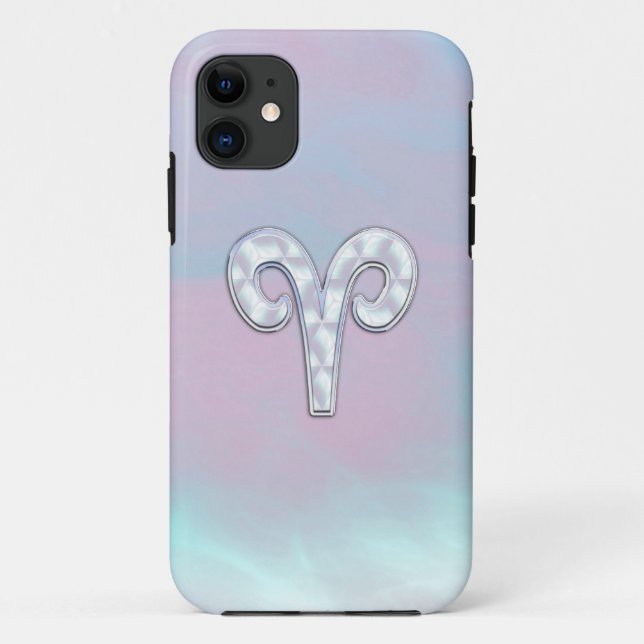 Coques Case-Mate iPhone Mère de Pearl Aries Zodiac Symbole Décor (Dos)