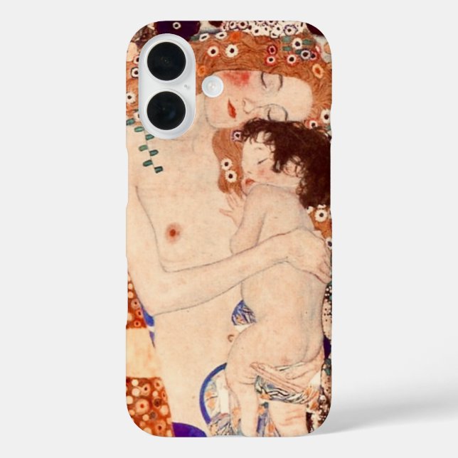 Coques Case-Mate iPhone Mère et enfant par Gustav Klimt (Verso)