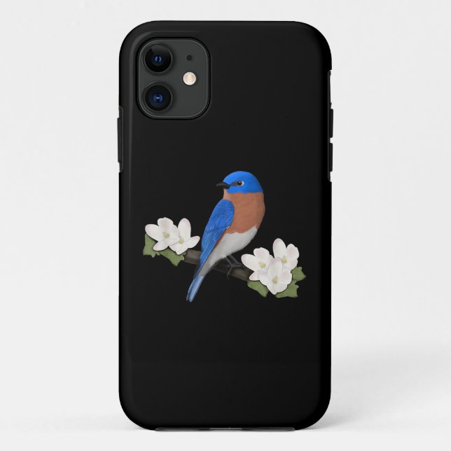 Coques Case-Mate iPhone Merlebleu de l'Est Oiseau Amoureux des oiseaux Orn (Dos)