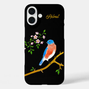 Coque Pour iPhone 16 Plus Merles bleus
