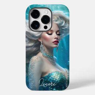 Coque Case-Mate iPhone Mermaid cheveux en argent Turquoise Océan
