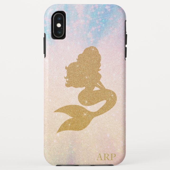 Coques Case-Mate iPhone *~* Mermaid de Parties scintillant en or rose étin (Dos)