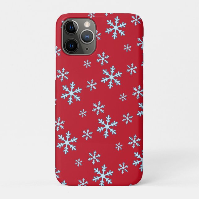 Coques Case-Mate iPhone Merry Christmas Blue Snowflake Holiday Winter (Dos)