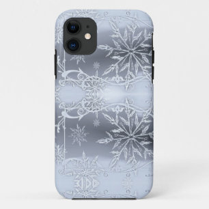 Case-Mate iPhone Case Merveilleux Noël parfait en argent SNowflake