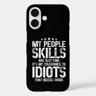 Coque Pour iPhone 16 Mes compétences sociales sont bonnes, cadeau antis
