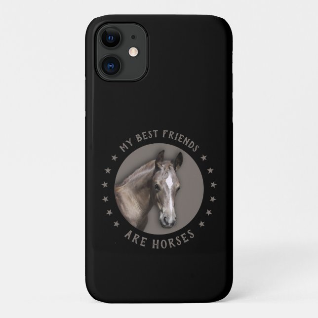Coques Case-Mate iPhone Mes meilleurs amis sont Horse Téléphone Case (Dos)