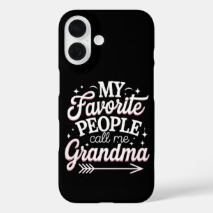 Coque Pour iPhone 16 Mes personnes préférées m'appellent grand-mère pou