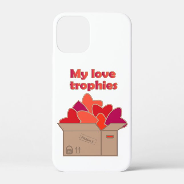 Coques Case-Mate iPhone Mes trophées d'amour dans une boîte pleine de coeu (Verso)