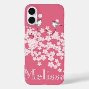 Coques iPhone 16 Plus Mésange à fleurs de cerisier