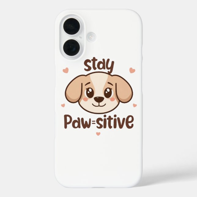 Coques Case-Mate iPhone Message de Chien Positif Inspirant (Verso)