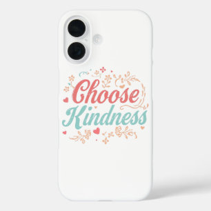Coque Pour iPhone 16 Message Inspirant Rose Pâle et Sarcelle
