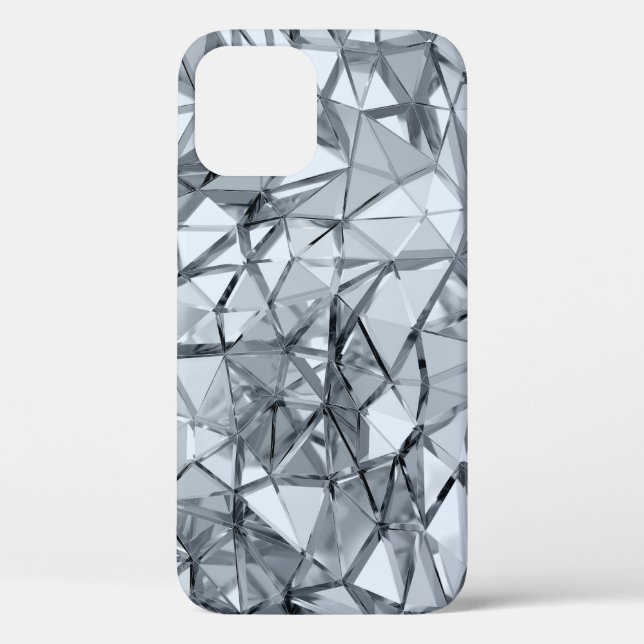 Coques Case-Mate iPhone Métal 3D doré : Arrière - plan géométrique (Verso)