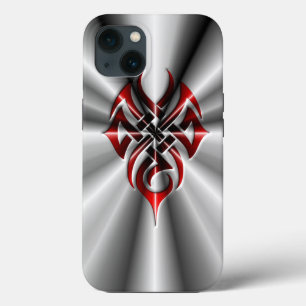 Case-Mate iPhone Case Métal : Acier Tribal Rouge