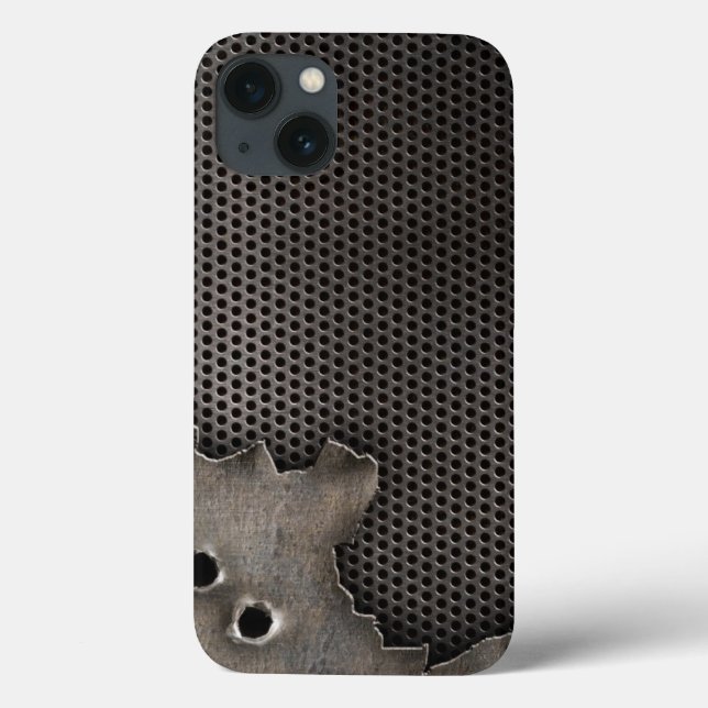 Coques Case-Mate iPhone Métal avec l'arrière - plan de trous de balle (Verso)