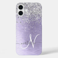 Métal brossé violet Parties scintillant d'argent N