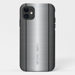 Etui iPhone Case-Mate Métal d'argent et d'acier inoxydable de noir