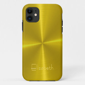 Etui iPhone Case-Mate Métal en acier brillant or