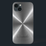 Coque Case-Mate iPhone Métal en acier inoxydable<br><div class="desc">Acier Inoxydable Métallique. Veuillez supprimer / modifier "Elizabeth" avant d'acheter. Le design est disponible sur d'autres produits.</div>