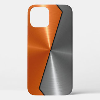 Case-Mate iPhone Case Métal en acier inoxydable argenté et orange