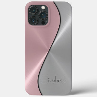 Case-Mate iPhone Case Métal en acier inoxydable argenté et rose