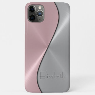 Case-Mate iPhone Case Métal en acier inoxydable argenté et rose