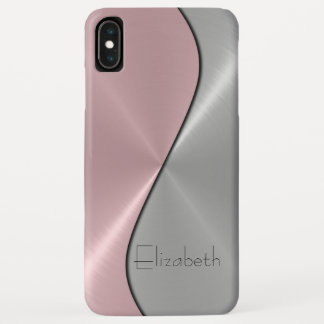 Case-Mate iPhone Case Métal en acier inoxydable argenté et rose