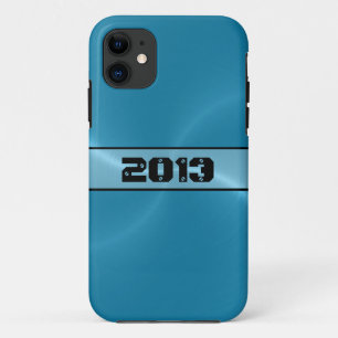 Case-Mate iPhone Case Métal en acier inoxydable brillant bleu 12