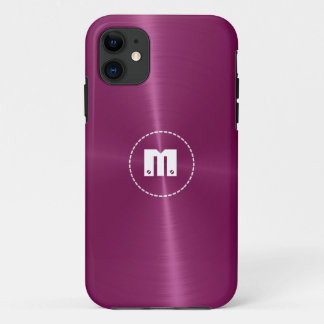 Coques Pour iPhone Métal en acier inoxydable brillant de Maroon