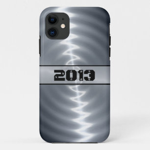 Coque iPhone 11 Métal en acier inoxydable brillant en argent 11