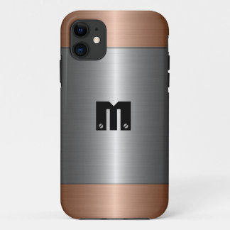 Coque Case-Mate Pour iPhone Métal en acier inoxydable d'argent et de bronze
