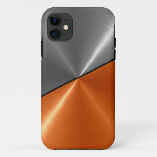 Coque Case-Mate Pour iPhone Métal en acier inoxydable d'argent et d'orange 2