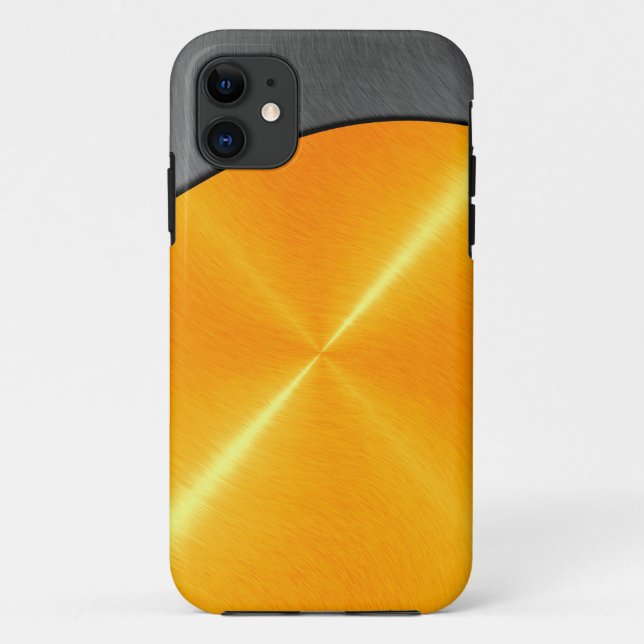 Coques Case-Mate iPhone Métal en acier inoxydable or et noir 2 (Dos)