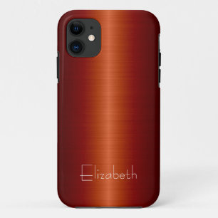 Coque Case-Mate iPhone Métal en acier inoxydable rouge 2