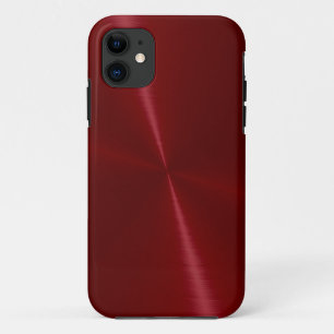 Etui iPhone Case-Mate Métal en acier inoxydable rouge foncé