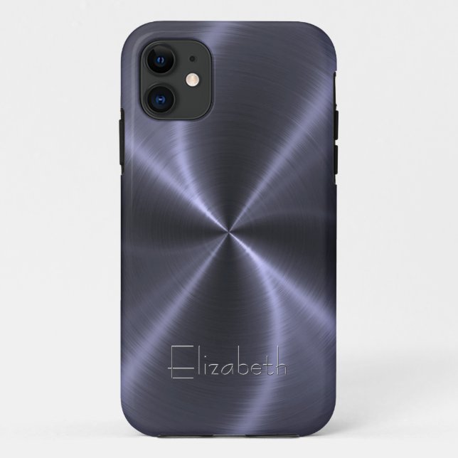 Coques Case-Mate iPhone Métal en acier radial brillant cool (Dos)