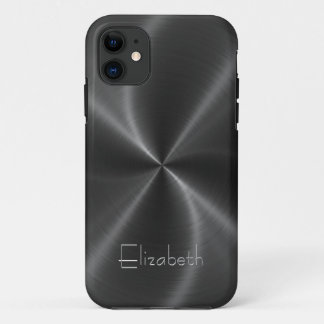 Coques Pour iPhone Métal en acier radial brillant cool