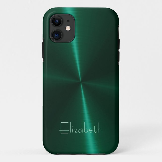 Coques Case-Mate iPhone Métal en acier radial brillant frais (Dos)