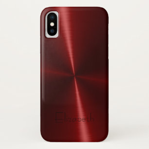 Coque iPhone X Métal en acier radial brillant frais