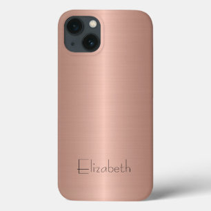 iPhone 13 Coque Métal en bronze d'acier inoxydable