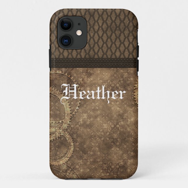 Coques Case-Mate iPhone Metal Gear Steampunk BT iPhone 5 Coque, Brown (Dos)
